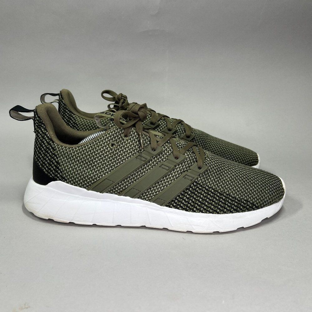 Adidas Questar Flow Running Shoes Men's Size 12 Green Athletic Training Sneakers